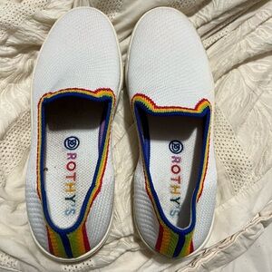 Rothy’s rainbow slip on sneakers